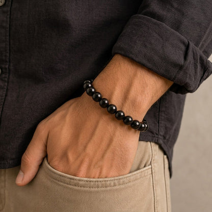Natural Black Tourmaline Bracelet for Protection