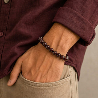 Natural Garnet Bracelet for Energy & Passion