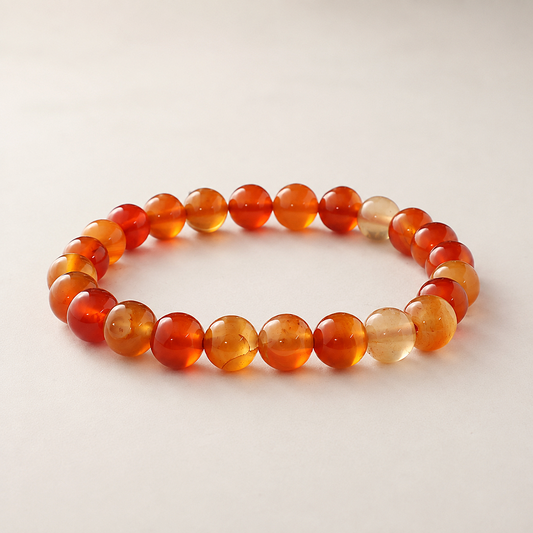 Natural Carnelian Bracelet for Energy & Motivation