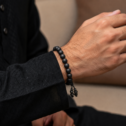 Karungali Bracelet worn on wrist