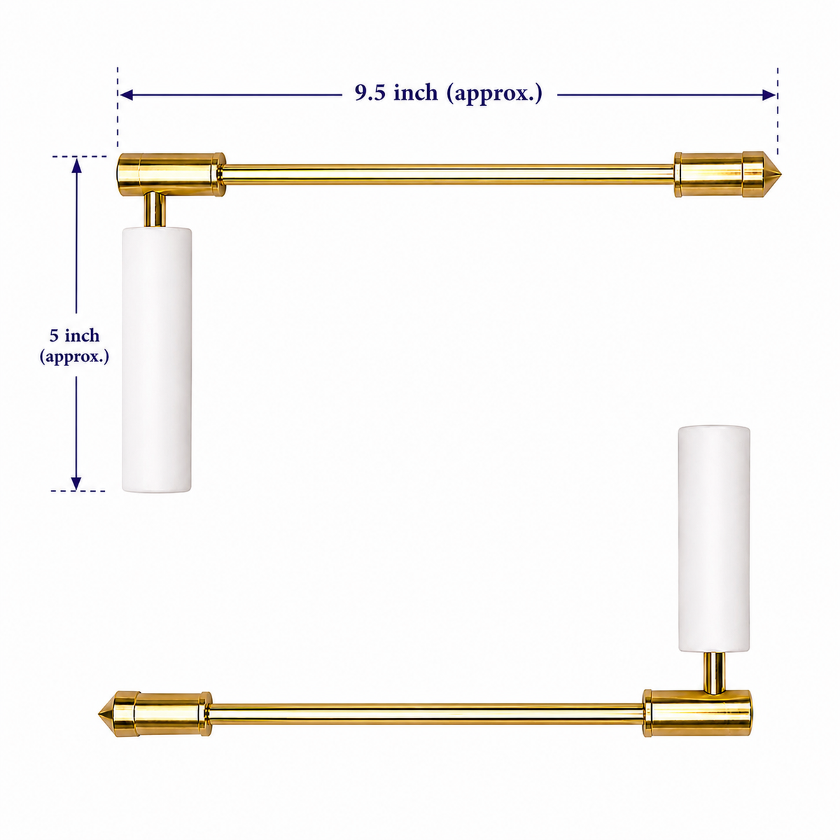 Dowsing L Rod Set – Dimensions: 9.5 inch rod, 5 inch handle