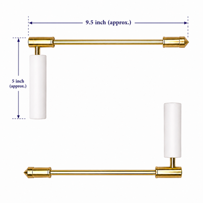 Dowsing L Rod Set – Dimensions: 9.5 inch rod, 5 inch handle