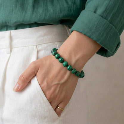 Natural Malachite Bracelet for Transformation & Healing