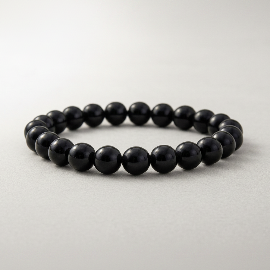 Natural Black Tourmaline Bracelet for Protection