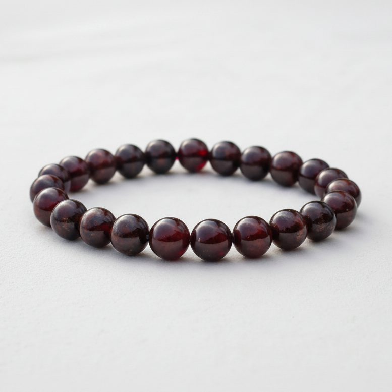 Natural Garnet Bracelet for Energy & Passion