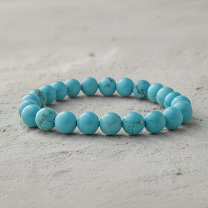 Natural Turquoise Crystal Bracelet for Healing & Luck